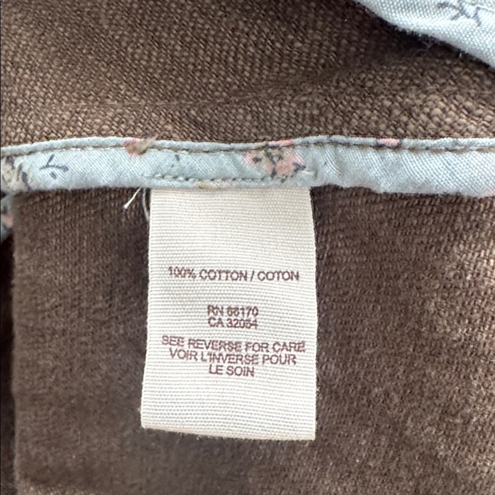Free People Utility Jacket Faded Olive Brown Size S - Picture 14 of 14